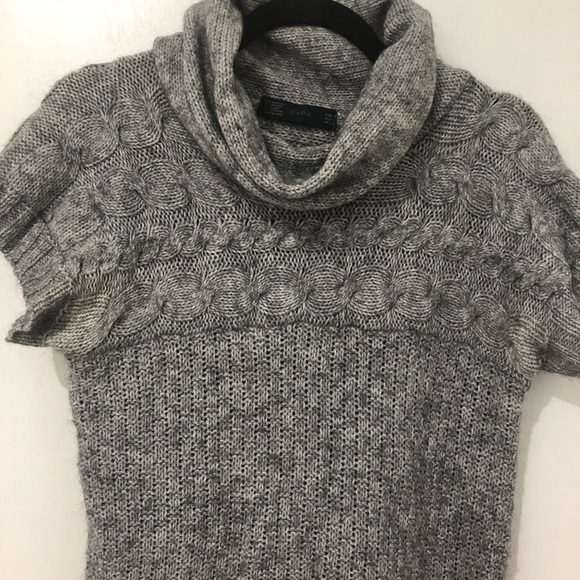 Zara Turtleneck Sweater Top Alpaca Wool Viscose S - Picture 2 of 8